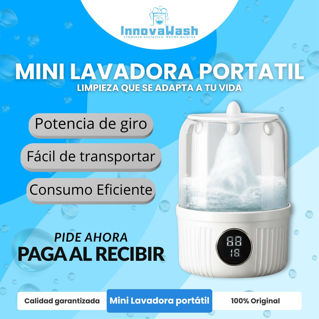 Mini Lavadora Automatica Portatil